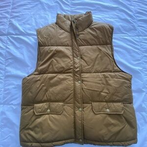 Offline by Aerie Women’s Mustard Yellow/Camel Fall Essential Puffer Vest Size XL